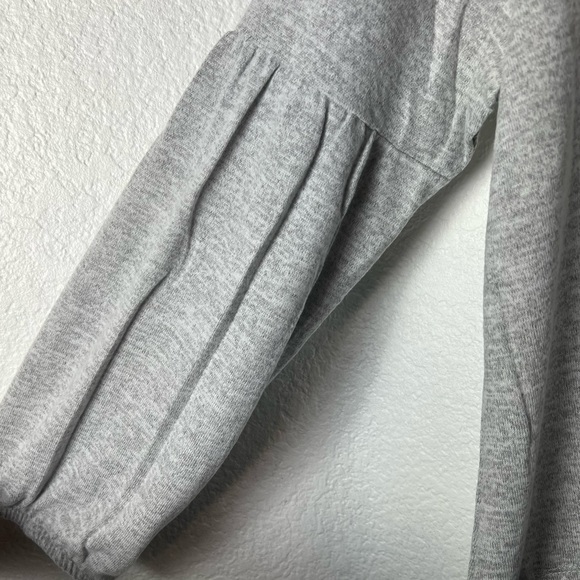 Maurice’s Gray Knit Long Sleeve Top Black Lace hem - Picture 7 of 11